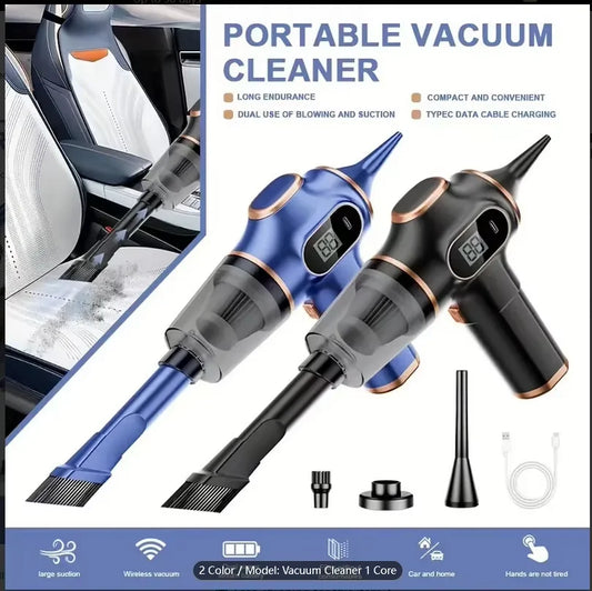 ABS Home Appliance Portable Powerful Handheld Vacuum Cleaner, Long Battery Life Suitable for Cleaning Car and Home Debris