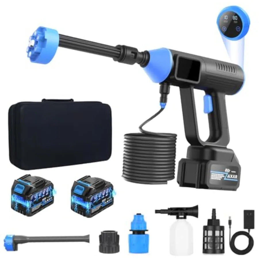 Cordless Pressure Washer 24000Mah Electric Power Washer with LCD Display 1200 PSI Portable Car Pressure Washer Handheld