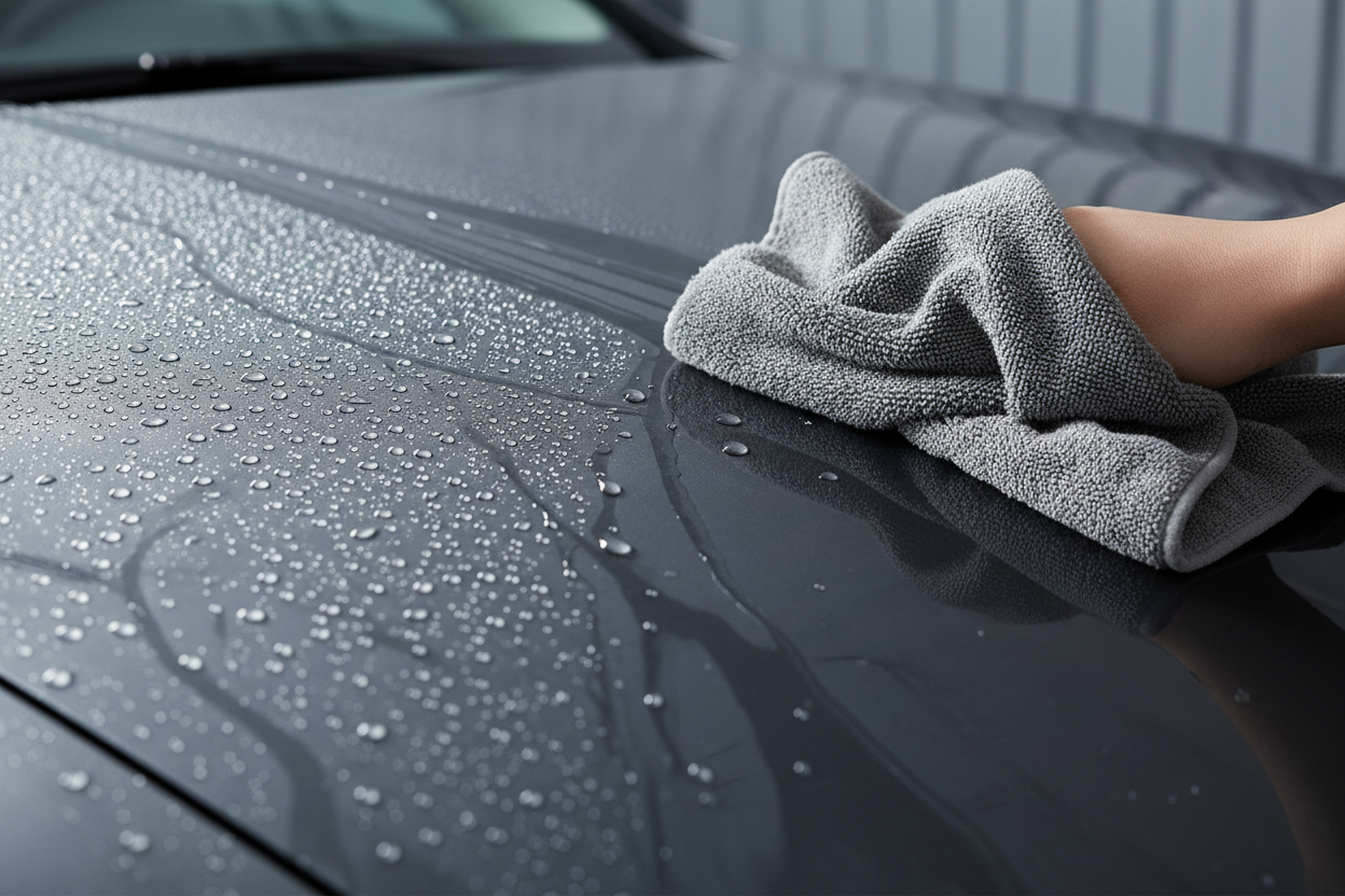 Mikrofaser Autotuch – Motorhaube trocknen